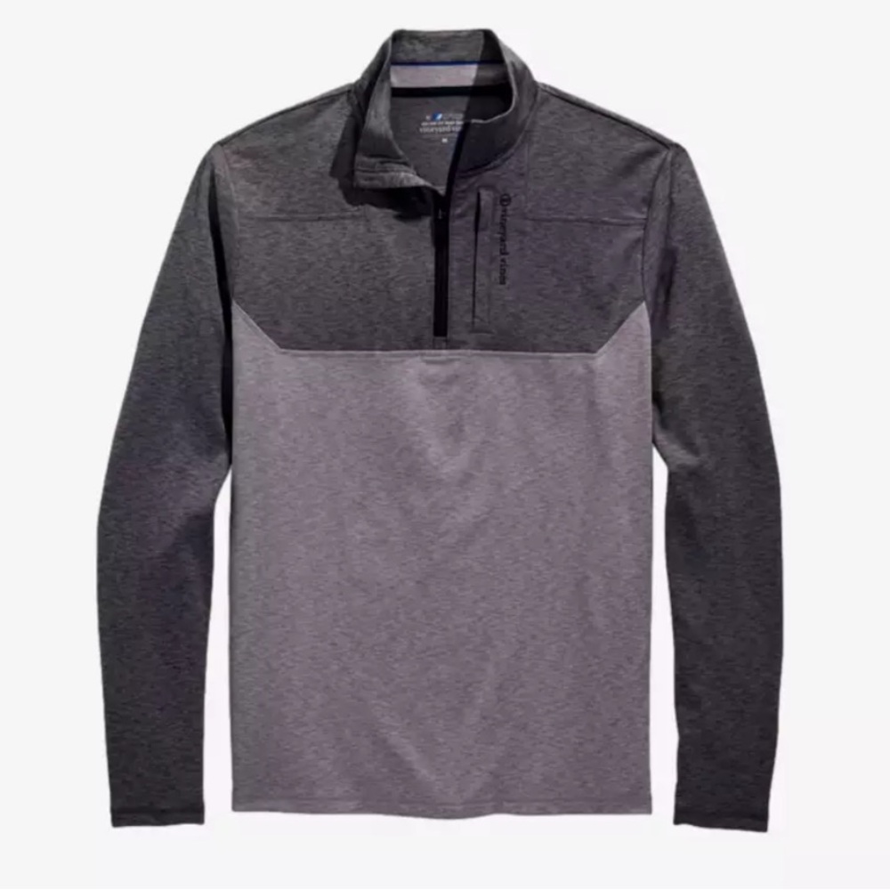 vineyard vines performance on the go grey shep shirt